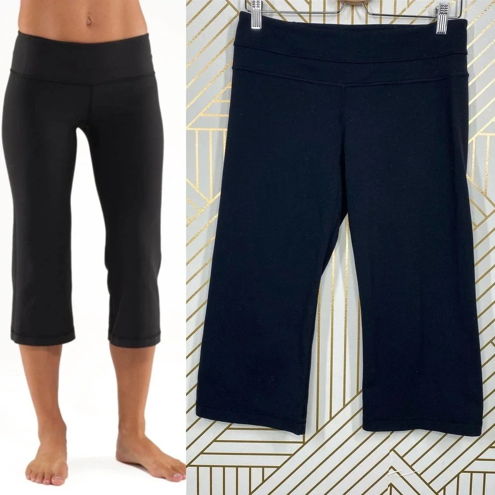 Lululemon‎ Groove Crops Black Reversible